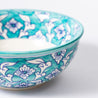 Decoro Al Mano - Large Round Bowl - Floral Teal