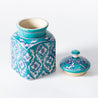 Decoro Al Mano - Small Storage Jar - Floral Teal