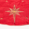 Indian Christmas - Embroided Tree Skirt -Red / Gold