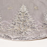 Indian Christmas - Embroided Tree Skirt-Silver/Silver