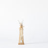 Wood and Silver Christmas - Small Long Reindeer on Plinth