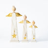 Wood and Gold Christmas - Largel Long Angel on Plinth