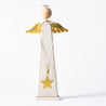 Wood and Gold Christmas - Largel Long Angel on Plinth