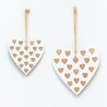 Wood and Gold Christmas - Large Heart Hanger