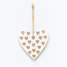 Wood and Gold Christmas - Large Heart Hanger