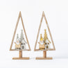 Gold Christmas - Outline Tree W/Santa on Plinth