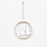 White Christmas - Reindeer in Metal Ring Hanger