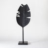 Black and White - Giant Tropical Leaf on Plinth