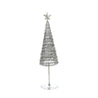 Silver Christmas - Small Metal Cone Tree on Stand