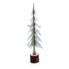 Silver Christmas - Large Metal Tree on Log Base