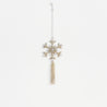 Indian Christmas - Sm.Snowflake with Tassel - Silver