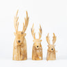 Natural Christmas - Small Wooden Reindeer Head