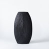 Black and White - Large Ridged Vase