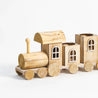 Natural Christmas - Wooden Train - Natural Background