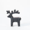 Scratched Christmas - Medium Outlined Reindeer - Charcoal