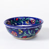 Decoro Al Mano - Large Round Bowl - Floral Cobalt