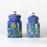 Decoro Al Mano - Small Storage Jar - Floral Blue