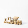 Natural Christmas - Wooden Train with White Background