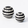 Charcoal Doodles - Small Horizontal Striped Sphere